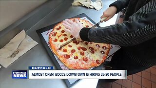 When is Bocce Club Pizza opening downtown? Well first, they need employees.