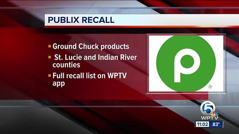 Publix recalling ground chuck products due to possible E.coli contamination