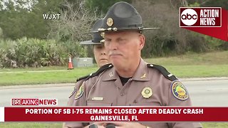 Presser: 7 dead, including children, after fiery crash on I-75 near Gainesville
