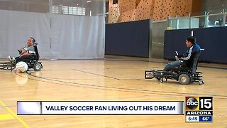 Valley soccer fan living out his dream