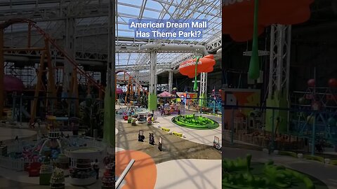 Nickelodeon Theme Park Inside NJ Mall! 🎢 #coaster #americandream #nikelodeon #themepark