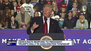 Democrats respond to President Trump's rally in Washington Township