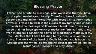 Blessing Prayer (Prayer for Breaking Generational Curses)