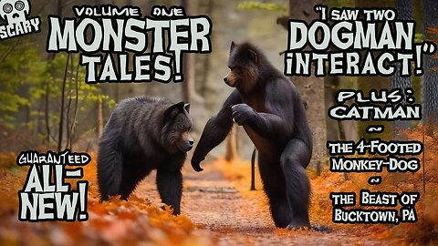 Scary Monster Tales Told in the Thunderstorm Audio featuring Dogman, Catman, and 2 Strange Cryptids