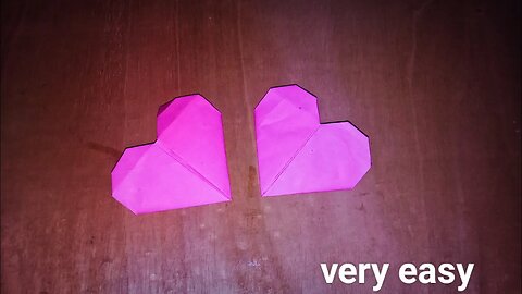 fold heart - very easy way - how to make a paper heart - folding - easy origami heart - eira's Tube