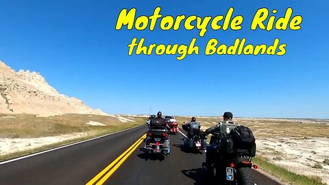 Motorcycle Ride to Wall Drug from Badlands National Park