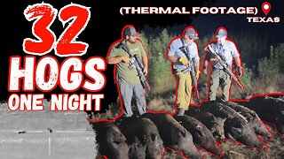 32 Hogs Down in One Night! | Thermal Footage