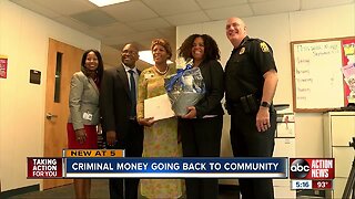 Tampa's police chief using crime money to make difference by giving $10K back to community