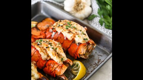 Broiled Lobster Tail With Garlic Lemon Butter