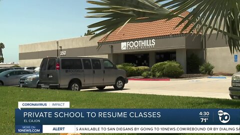 Private school to resume classes