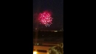 Wonderful Fireworks on a Beautiful Night