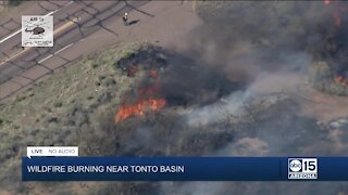 50-ace Pumpkin Fire burning in Arizona near Tonto Basin