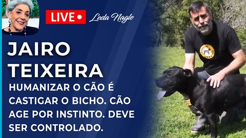 Jairo Teixeira: humanizar o cão é castigar o bicho. Cão age por instinto. Deve ser controlado.