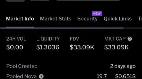 Crypto Nova 33 mil de market Cap