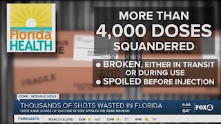 Thousands of vaccines wasted in Florida