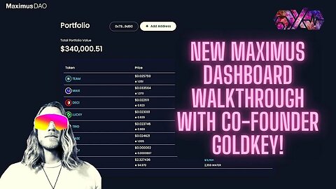 New MAXIMUS DASHBOARD Walkthrough With Co-Founder Goldkey!