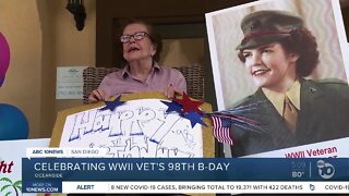 Community celebrates one of America's first female US Marine Corps Veteran's 98th birthday