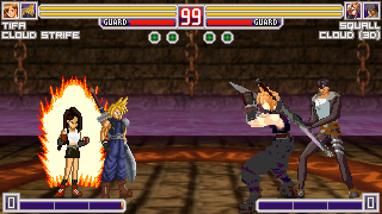 MUGEN - Cloud Strife & Tifa vs. Cloud (3D) & Squall - Download