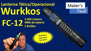 Wurkkos FC12 Lanterna Tatica Operacional com 2000 lúmens e 400h de bateria