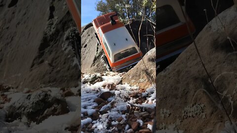 Tackling some RC rock crawlin’ - first snow at the ranch 🤘