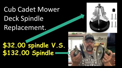 Spindle Replacement On a Cub Cadet 46" Mower.
