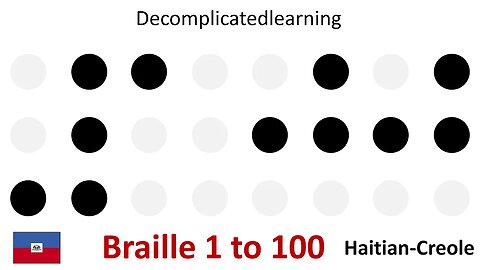 Counting 1 - 100 in Braille in Haitian -Creole