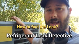 How to find a refrigerant leak in an air conditioner?