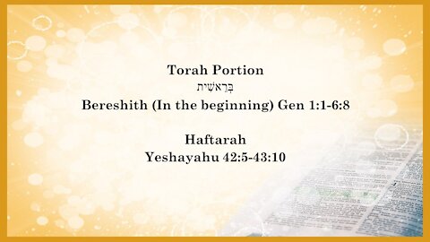 Torah Portion Bereshith 100921