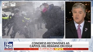 Hannity condemns Capitol violence, defends peaceful rallygoers