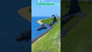 Crashing MC-130 into Parked PS-26 | Turboprop Flight Simulator #shorts