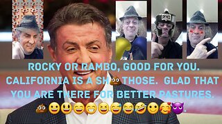 Sylvester Stallone Is Leaving California. 💩😀😃😄😁😆😅😂🤣🙂🥰😈