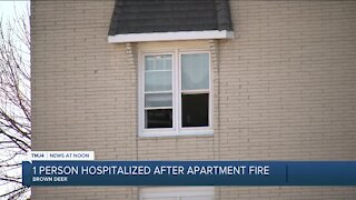 Crews respond to apartment fire in Brown Deer