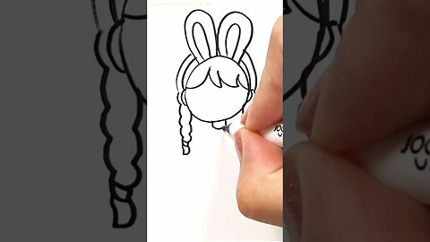 How to draw and paint Wednesday Addams for Easter