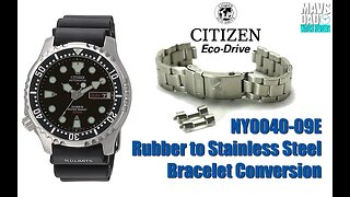 One Of My Favs! | Citizen NY0040-09E Rubber To Stainless Steel Bracelet Conversion