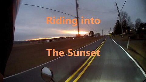 112th day of motorcycling toward 365 day goal Just riding near Manheim Pennsylvania Beautiful Sunset