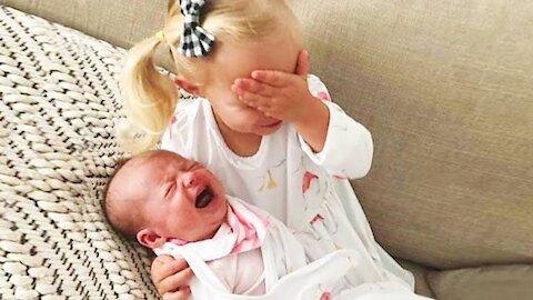 Funniest Twins Babies Playing Together moments