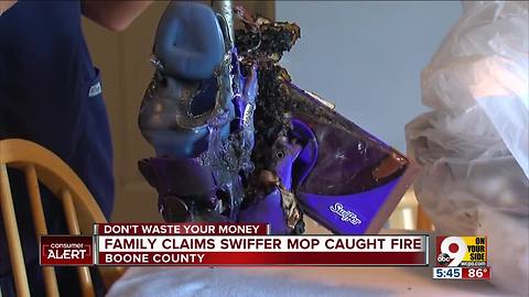 Family claims Swiffer Wet Jet caught fire