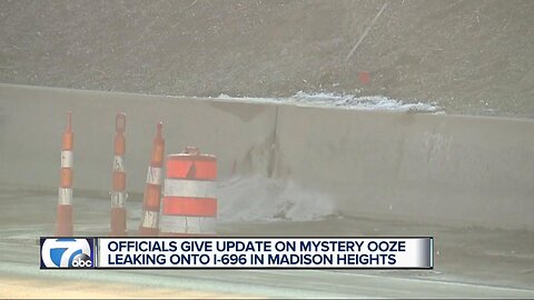 Officials give update on mystery ooze leaking onto I-696 in Madison Heights
