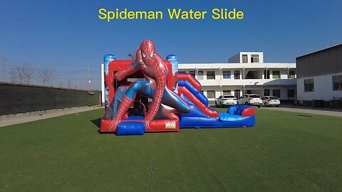 Spideman Water Slide#waterslide#factorybouncehouse#factoryslide#bounce #bouncy #castle #inflatable