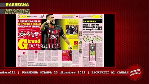 GIROUD a Salerno? Ritorna LUKAKU e la FIGC sulle plusvalenze. Rassegna Stampa ep.211 | 23.12.22