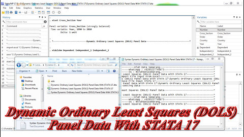 Dynamic Ordinary Least Squares (DOLS) Panel Data With STATA 17
