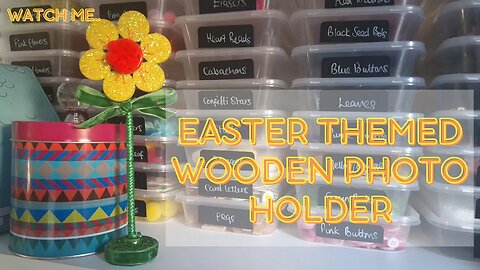 Making a wooden flower holder as an Easter gift with #beebeecrafts