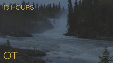 Soothing Ristafallet Waterfall | Jamtland Switzerland | 10 Hours of Waterfall Ambience |