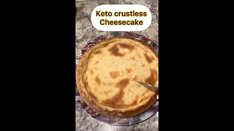 Keto Low carb crustless cheese cake recipe