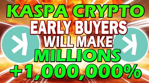 KASPA HOLDERS!! THIS IS A ONCE IN A LIFETIME CHANCE TO BECOME WEALTHY!! *URGENT!!*
