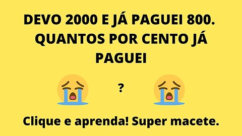 Porcentagem - Matemática Básica - Questão de concurso