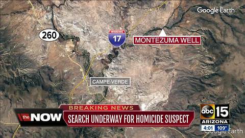 Authorities looking for homicide suspect on the run in Yavapai County