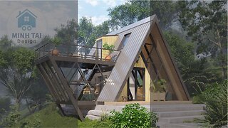A-frame Cabin House Tour - Tiny Small House Design Ideas - Minh Tai Design 18 Shorts