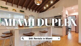 What $4,100 Rent gets YOU in Miami | 3 bedroom Duplex in the middle of the action | Furnished