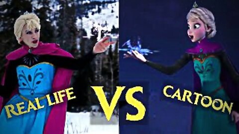 Let it Go - Real Life vs Cartoon!